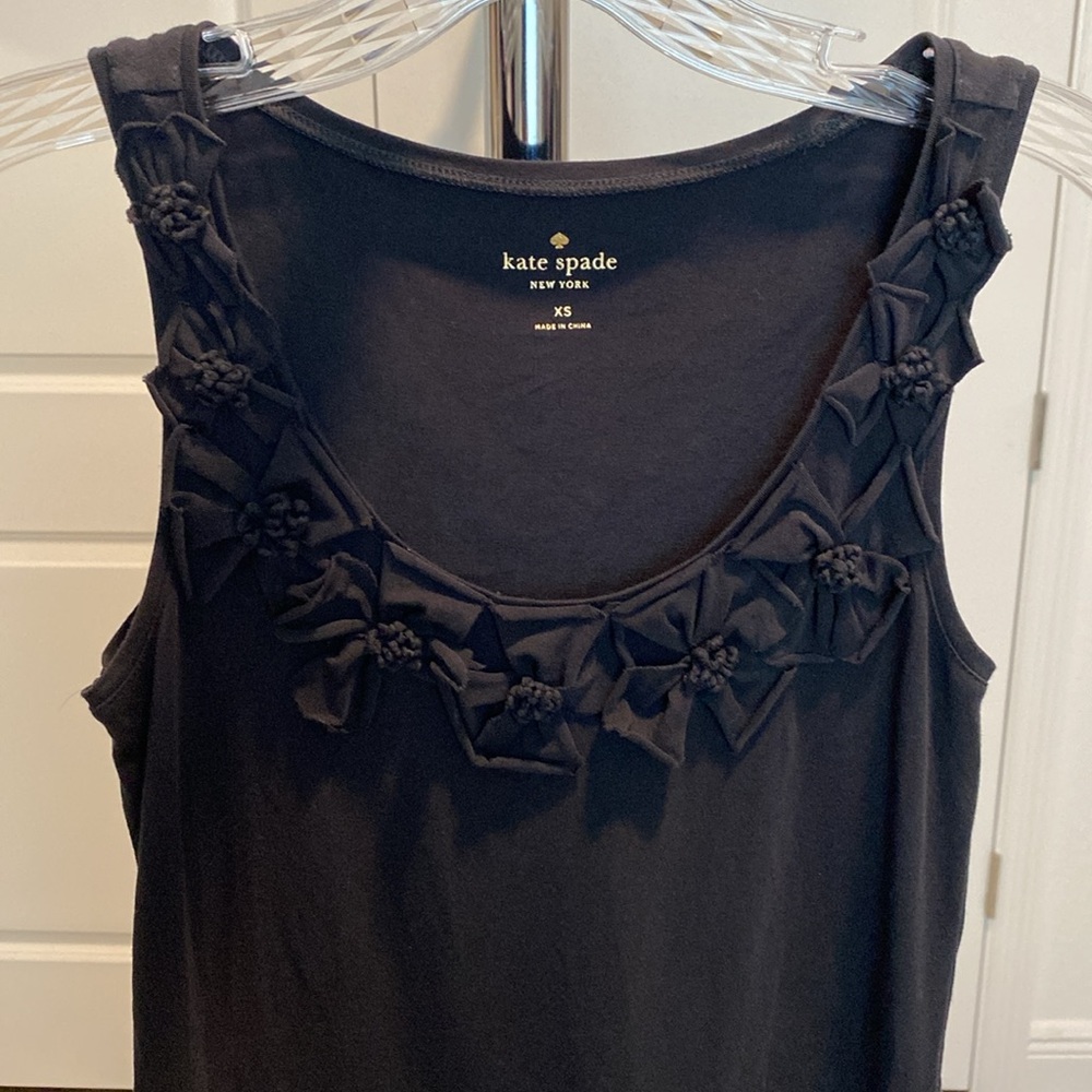 Black Kate Spade Top with Flowers